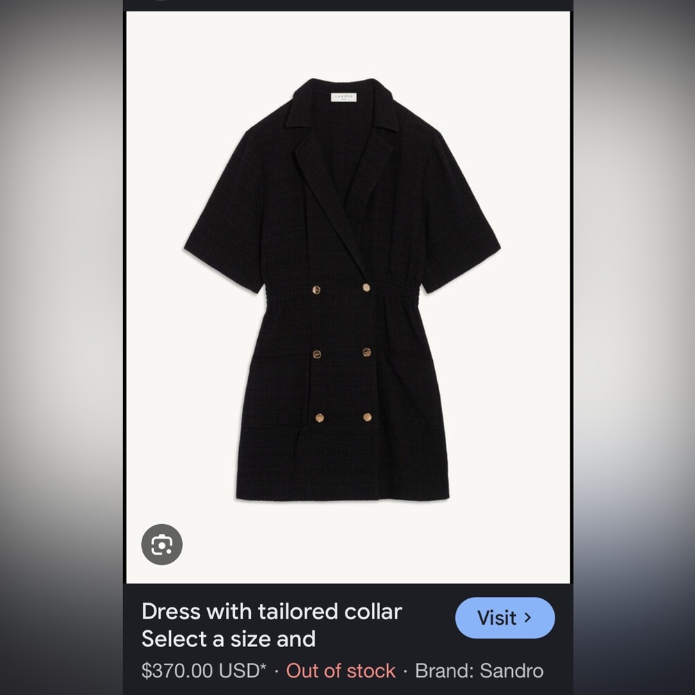 Sandro Charcoal Mini Dress
